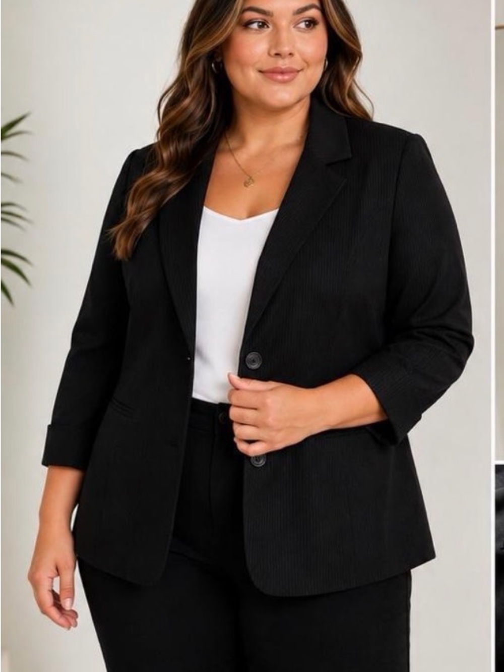 Lane Bryant Black Tailored Plus-Size Blazer